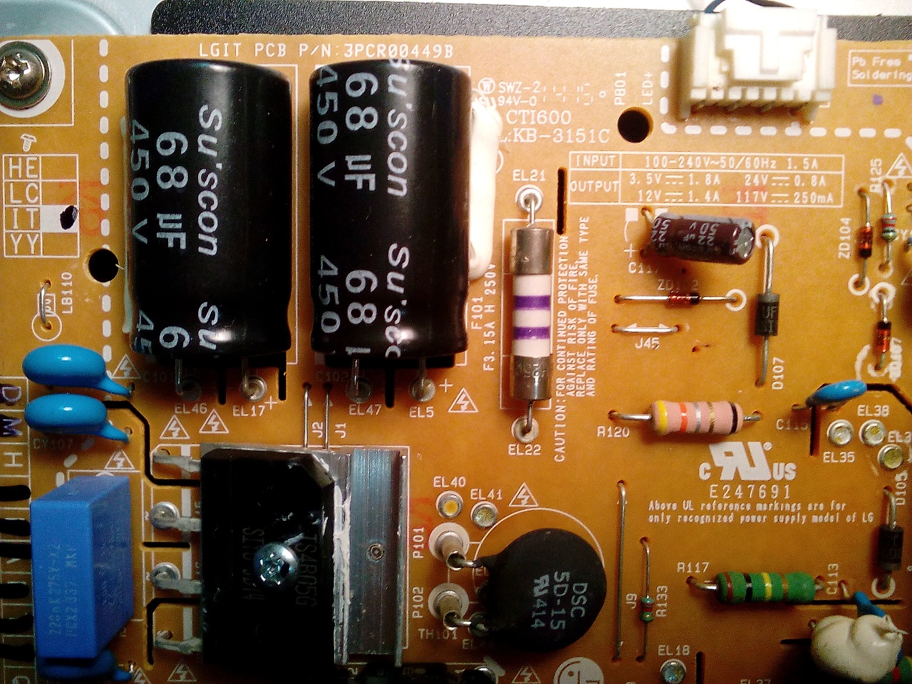 Блок питания Power Supply PCB EAX65391401 (2.7) REV2.0