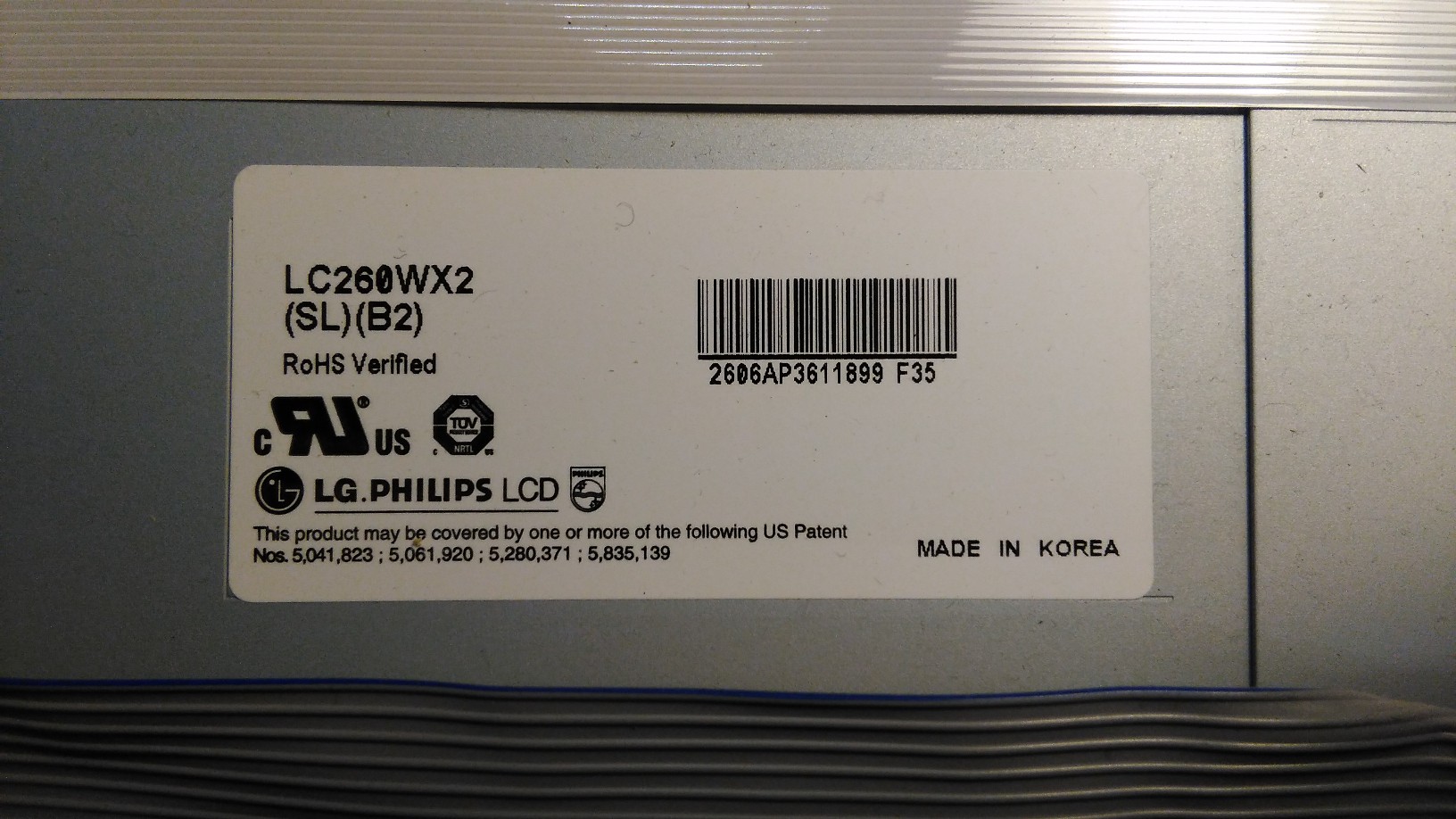 Панель (матрица) Philips 26PF9531  LC260WX2