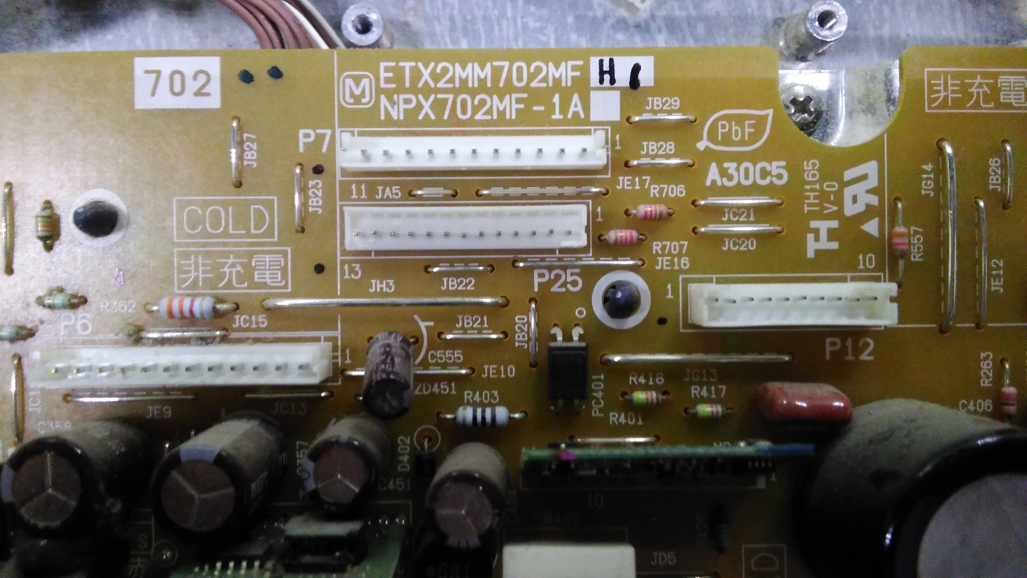 Panasonic Power Supply Etx2mm702mf Npx702mf-1A